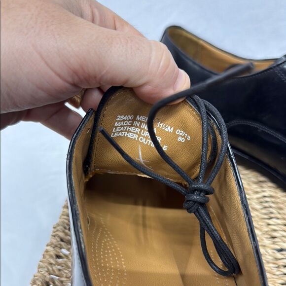 BNWOT Bostonian Luxe Classic Black Leather Men's Dress Shoes Sz 11 1/2 - Picture 4 of 5